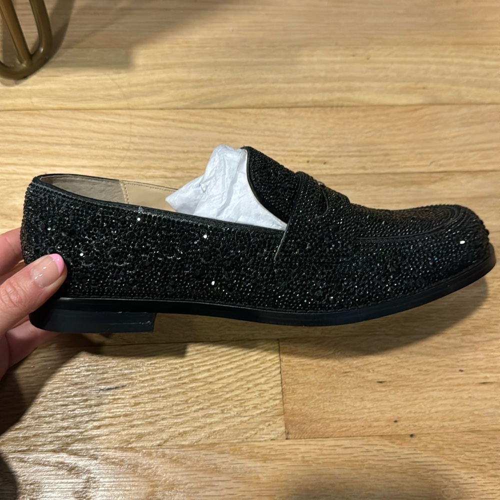 Betsy Johnson Rhinestone Loafers NEW